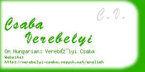 csaba verebelyi business card